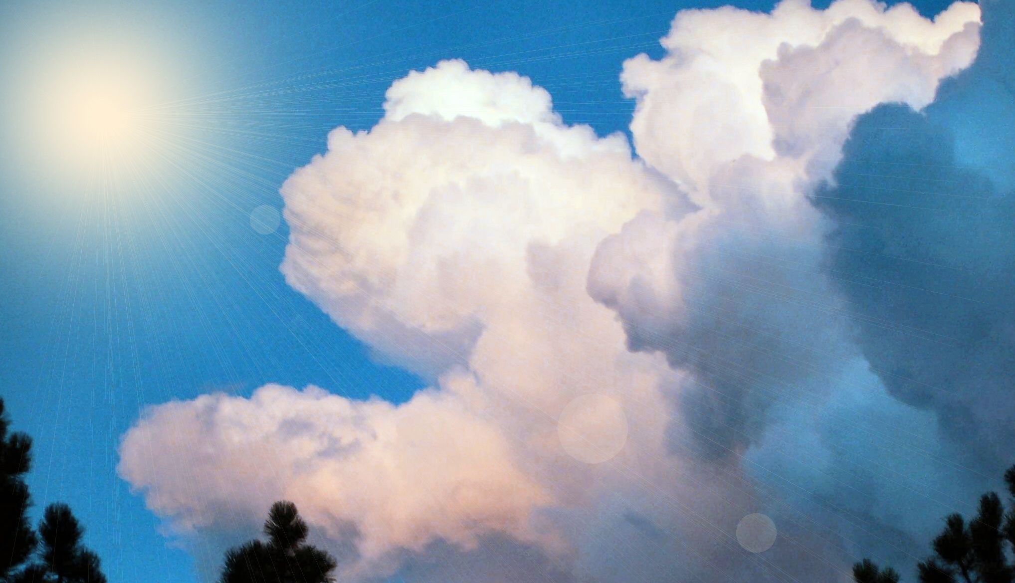 Rays in the clouds